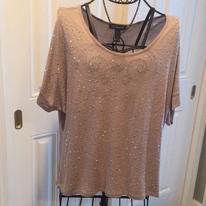 INC women's blouse with silver color studs